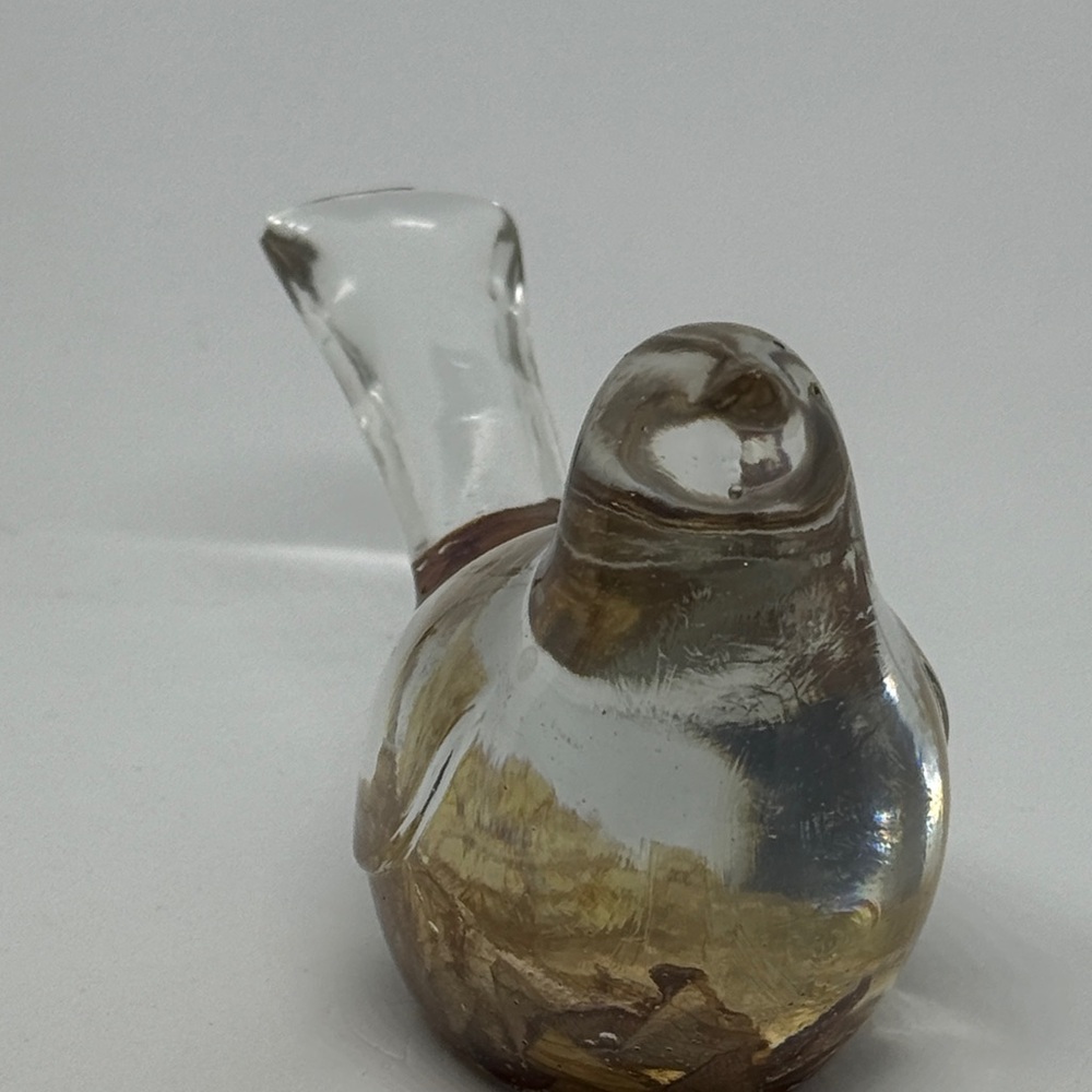 Unique Resin Elegant Bird Figurine - Brown and Clear - Picture 11 of 12